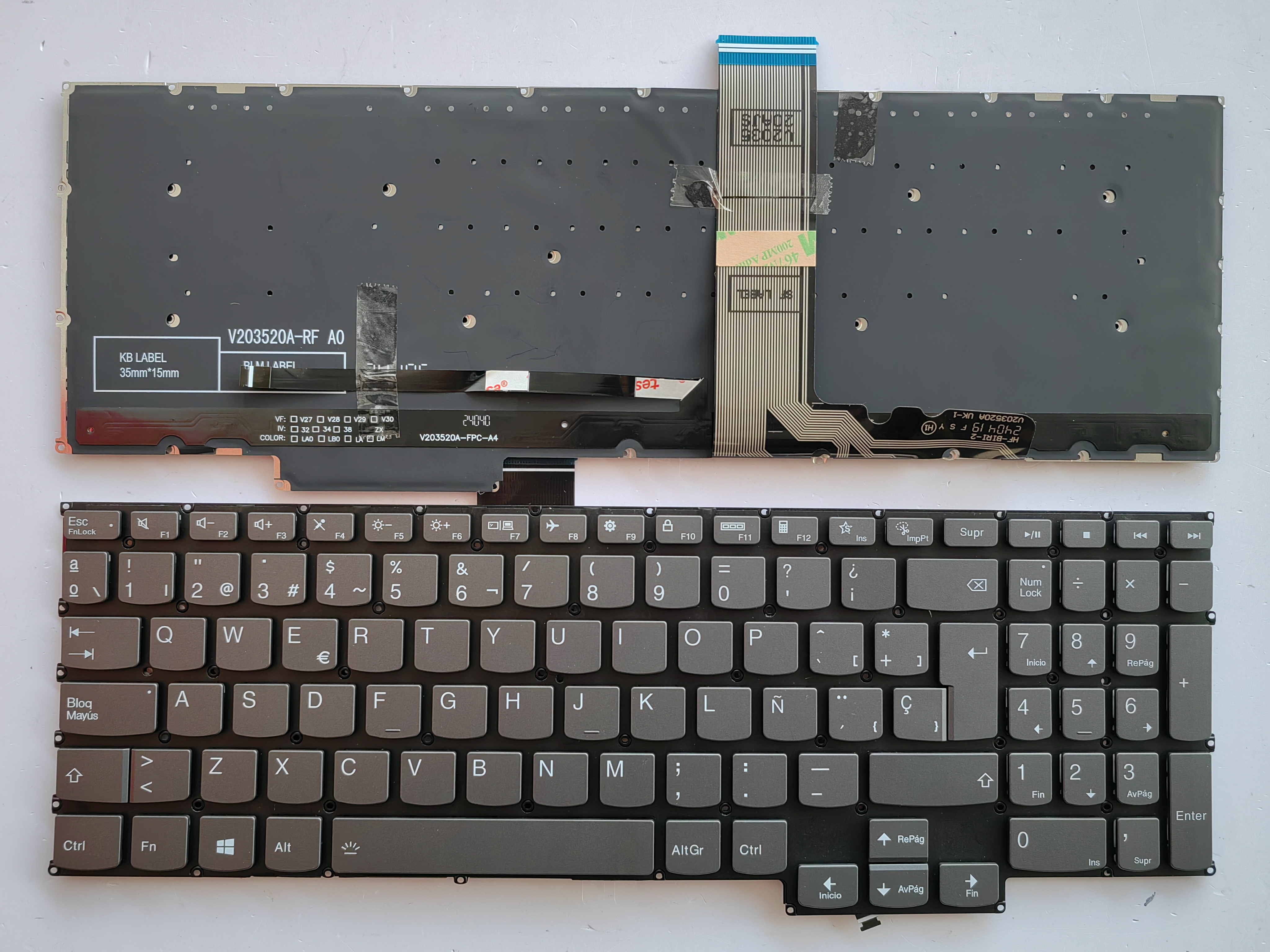 Picture of New Replacement Laptop Keyboard For LENOVO IdeaPad 5 Pro 16ARH7 2021 Grey Backlit (OEM) SP Layout
